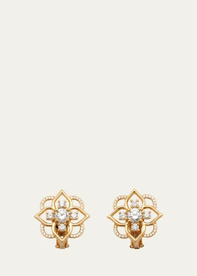 Mellerio 18k Yellow Gold Giardino Diamond Earrings