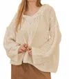 Mello Amy Patterned Sweater In Cream In White