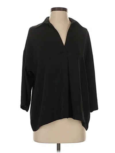 Pre-owned Melloday 3/4 Sleeve Blouse In Black