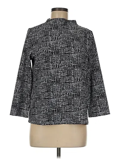Pre-owned Melloday 3/4 Sleeve Blouse In Black