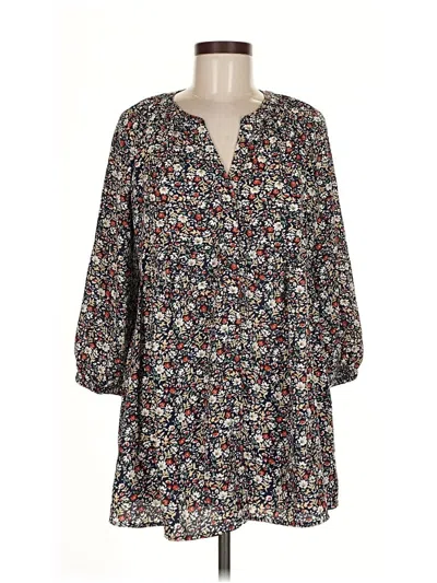 Pre-owned Melloday 3/4 Sleeve Blouse In Blue