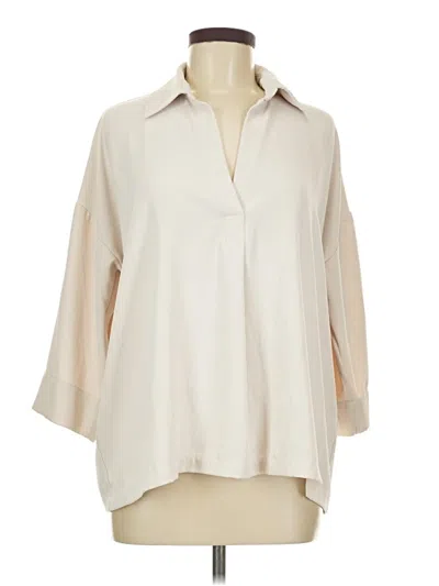 Pre-owned Melloday 3/4 Sleeve Blouse In Ivory