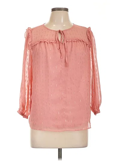 Pre-owned Melloday 3/4 Sleeve Blouse In Pink