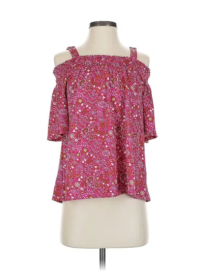 Pre-owned Melloday 3/4 Sleeve Blouse In Pink