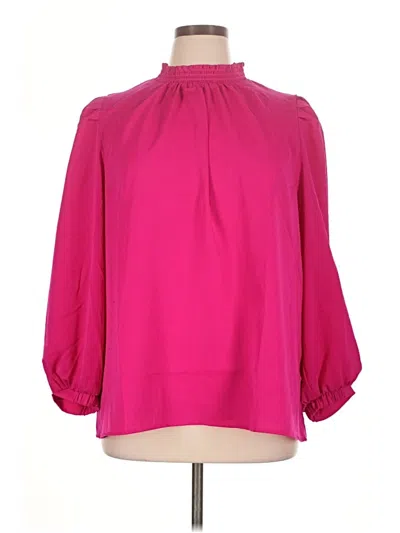 Pre-owned Melloday 3/4 Sleeve Blouse In Pink