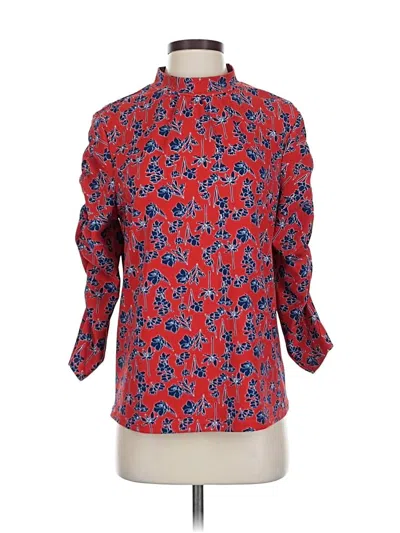 Pre-owned Melloday 3/4 Sleeve Blouse In Red