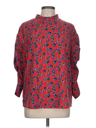 Pre-owned Melloday 3/4 Sleeve Blouse In Red