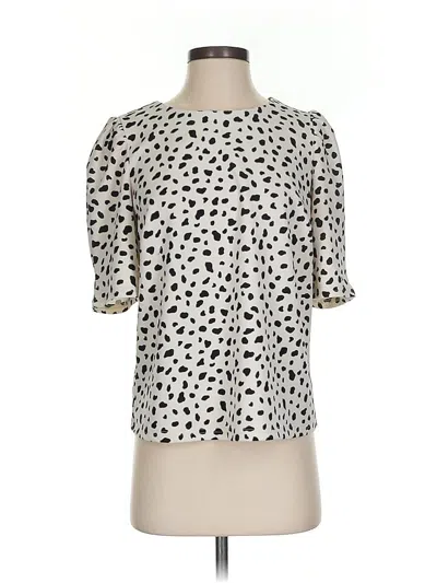 Pre-owned Melloday 3/4 Sleeve Blouse In White