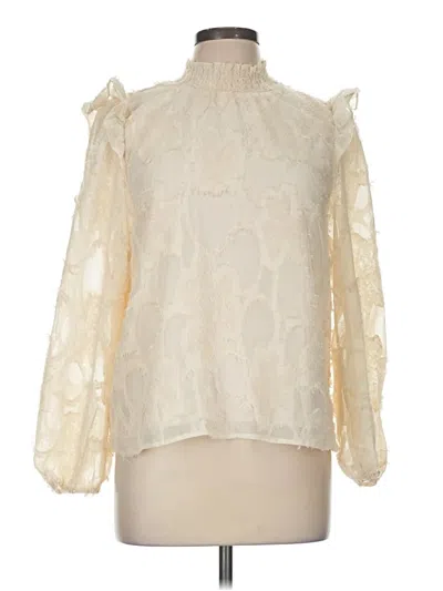 Pre-owned Melloday 3/4 Sleeve Blouse In White