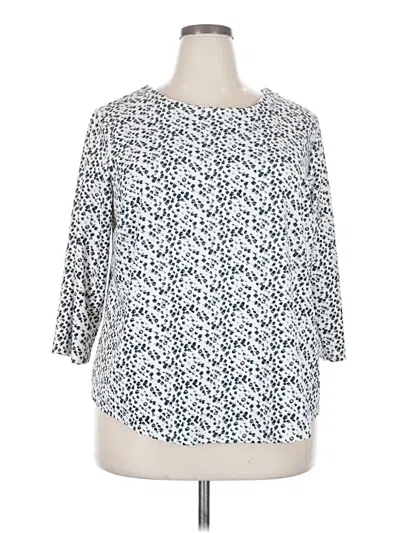 Pre-owned Melloday 3/4 Sleeve Blouse In White