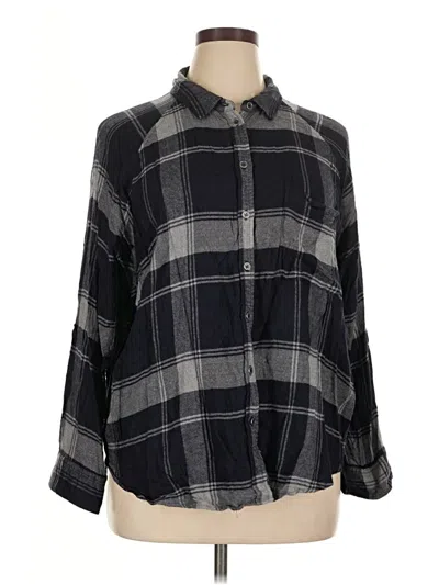 Pre-owned Melloday 3/4 Sleeve Button Down Shirt In Gray