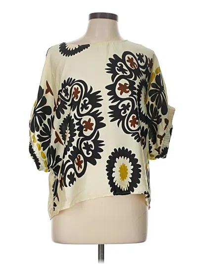 Pre-owned Melloday 3/4 Sleeve T-shirt In Ivory