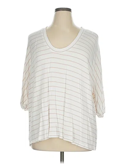 Pre-owned Melloday 3/4 Sleeve T-shirt In White