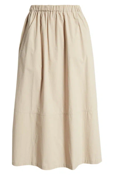 Melloday A-line Midi Skirt In Soft Grey