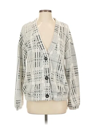 Pre-owned Melloday Cardigan Sweater In Silver