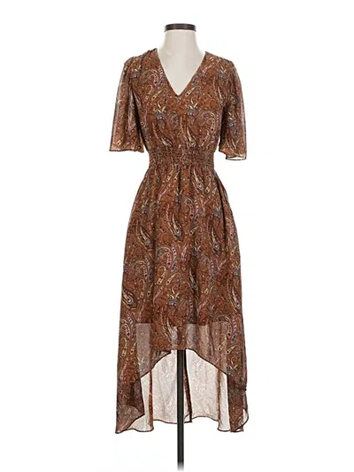 Pre-owned Melloday Casual Dress In Brown