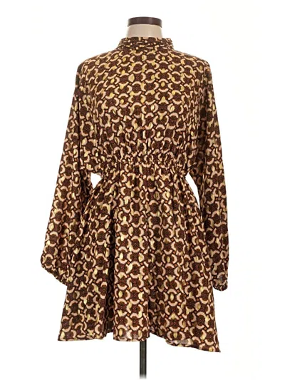 Pre-owned Melloday Casual Dress In Brown