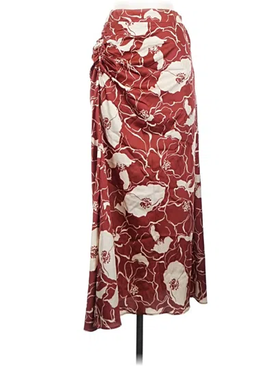 Pre-owned Melloday Casual Skirt In Burgundy