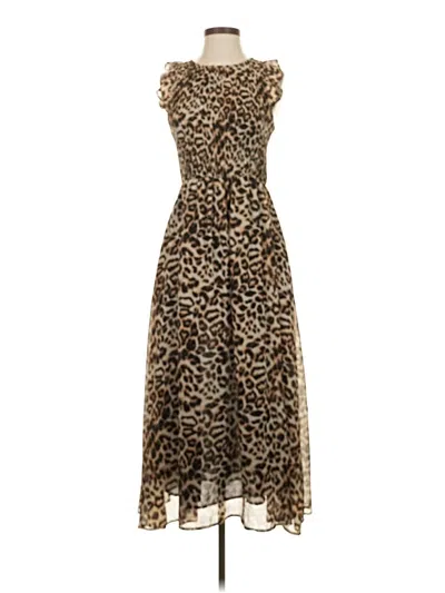 Pre-owned Melloday Cocktail Dress In Brown