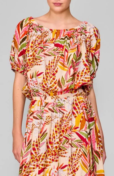 Melloday Convertible Off-the-shoulder Bubble Top In Pink