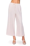 Melloday Crepe Drawstring Pants In Brown