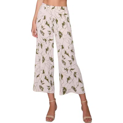 Melloday Crepe Wide Leg Pants In Pink