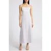 Melloday Crinkled Satin Slipdress In Pale Lavender