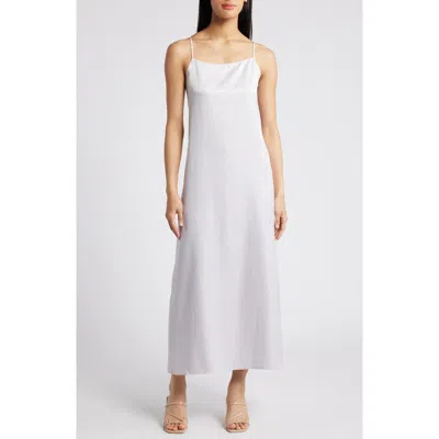 Melloday Crinkled Satin Slipdress In Pale Lavender
