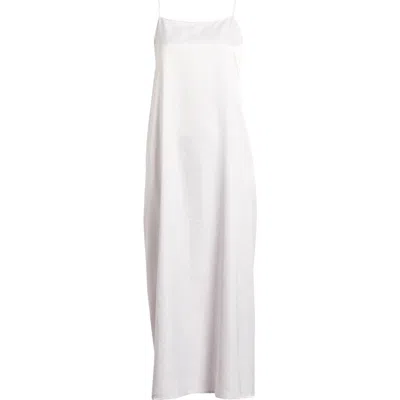 Melloday Crinkled Satin Slipdress In Sea Salt