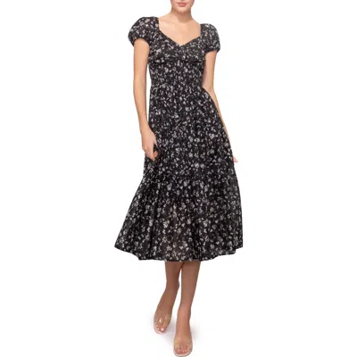 Melloday Ditsy Print Midi Dress In Multi