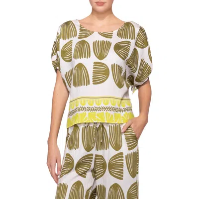 Melloday Dolman Sleeve Top In Green