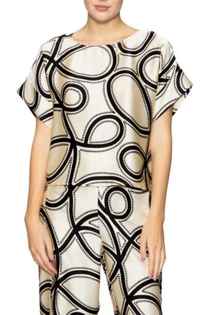 Melloday Dolman Sleeve Top In Multi