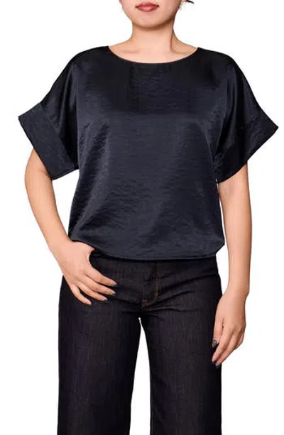 Melloday Dolman Sleeve Top In Blue