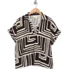 Melloday Drop Sleeve Top In Black Ivory