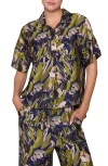 Melloday Easy Woven Pullover Shirt In Multi