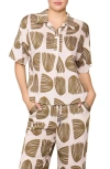 Melloday Easy Woven Pullover Shirt In Multi