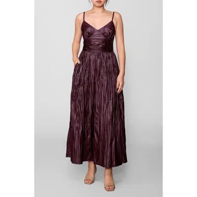 Melloday Faux Leather Dress In Purple