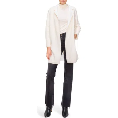 Melloday Faux Shearling Coat In White