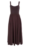 Melloday Fit & Flare Sundress In Brown