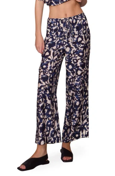 Melloday Floral Print Ankle Pants In Multi