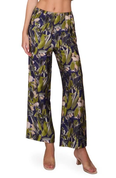 Melloday Floral Print Ankle Pants In Multi
