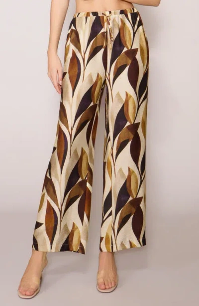Melloday Floral Print Ankle Pants In Multi