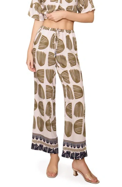 Melloday Floral Print Ankle Pants In Multi