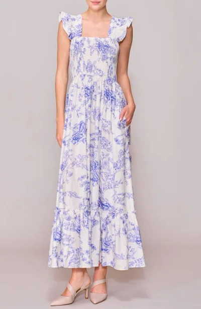 Melloday Floral Print Maxi Dress