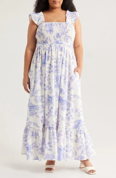 Melloday Floral Print Maxi Sundress