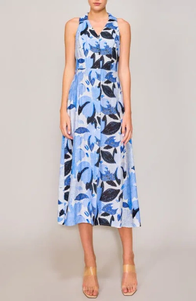 Melloday Floral Print Sleeveless Dress