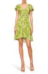Melloday Flutter Sleeve Back Cutout Fit & Flare Dress