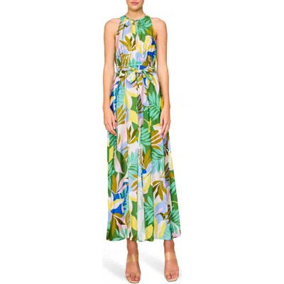 Melloday Halter Neck Sleeveless Maxi Dress