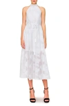 Melloday Jacquard Midi Sundress In Ivory