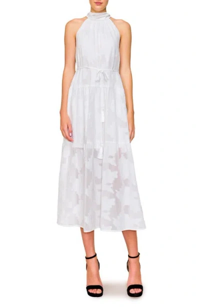 Melloday Jacquard Midi Sundress In Ivory